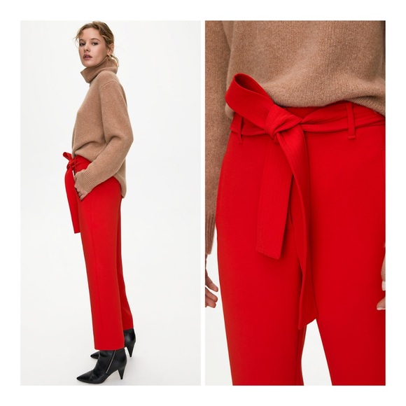 Aritzia Pants - ▪️ARITZIA▪️ Wilfred Tie-Front Red Pants
